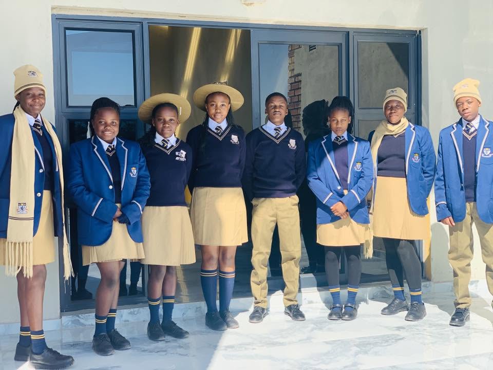 Twentydales learners in their school uniforms